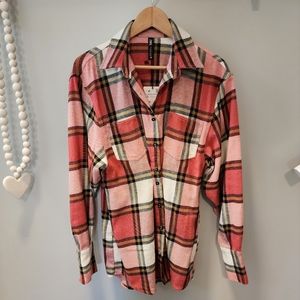 NWT ZARA Pleated Plaid Shirt